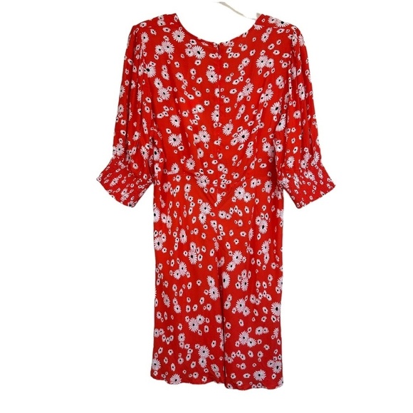 RIXO X Target Mini Dress Womens Size 12  V-Neck Daisy Print Cottagecore - Picture 15 of 16